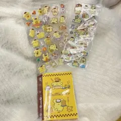 ポムポムプリン　えらんでシール帳&シール　シールセットとノート