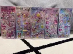 シャカシャカシール　キラキラ　ぷっくり　立体　5枚セット