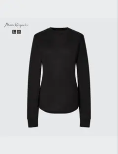 美品 ユニクロ ヒートテックウールブレンドクルーネックT1