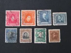 外国切手 消印 1947年エルサルバドル イシドロ・メネンデス 他人物 計8枚☆