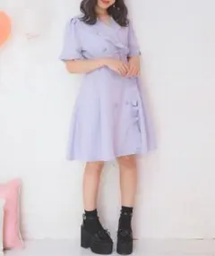 ROJITA ラベンダー フリルワンピース 半袖 量産型 地雷系