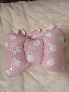 ミニーマウス 蝶々型ポーチ ピンク