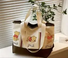 プーさん トートバッグ ライトブラウン