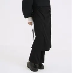 CLANE PANTS LAYRED SIDE SHIRRING SKIRT