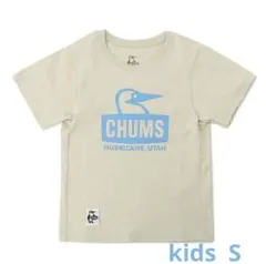 チャムス CHUMS キッズ ジュニア ブービーフェイスTシャツ グレージュ90