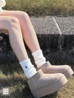 厚底ムートンブーツ fa049 GRL