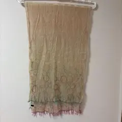 サークル刺繍 ストール ベージュ系　アッシュ•ペー•フランス　フィルダレニエのサムネイル