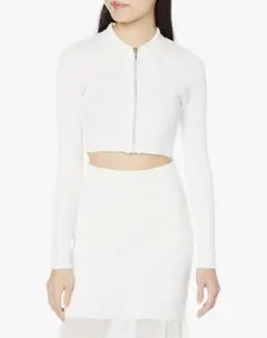 snidel クロップドニットプルオーバー セットアップ