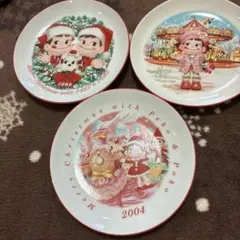 不二家 ペコちゃん クリスマスプレート 3枚セットのサムネイル