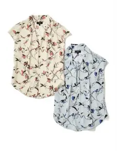 Theory SS DRAPE NK TOP 花柄 半袖ブラウス Sのサムネイル