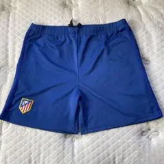 サッカーパンツ　ウエスト紐タイプ　青色　ショートパンツ