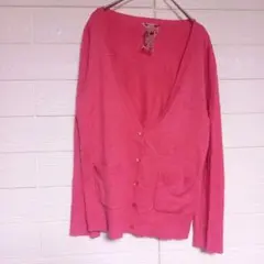 Honey Bunch ハニーバンチ　Vネックニットカーディガン　ピンク　L