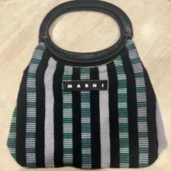 MARNI ストライプ ニットバッグ ハンドバッグ