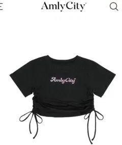 AmlyCity アンリーシティグリッターロゴTシャツ
