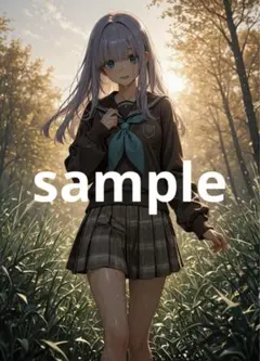 q-96[4K 高画質] かわいい イラスト アニメ A4ポスター コスプレ