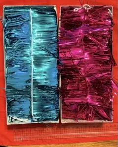 クリスマスガーランド 青とピンク 1.8m