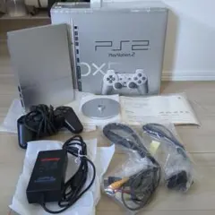 【動作確認済み】PS2本体シルバー SCPH-75000 箱付き 説明書付き