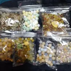 【DIYJOJO】天然石ミックスセットお譲り【ソニエルちゃん】黄色、茶色系