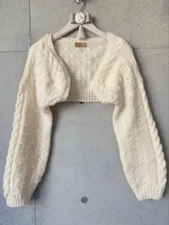 【★ショート丈★】定価約2万円　Todayful トゥデイフル　ニットボレロ　白