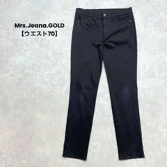 Mrs.Jeana.GOLD カジュアルパンツ　黒【ウエスト70】シンプル