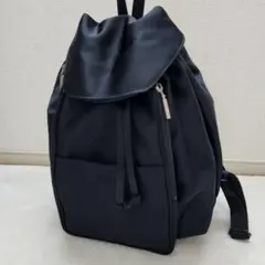 【極美品】Y’SACCS イザック ナイロン×レザー リュック 黒 巾着 厚手のサムネイル