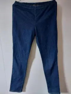 GU ウルトラストレッチスキニージーンズ ゴムウエスト XL ブルー