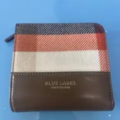 BLUE LABEL CRESTBRIDGE 二つ折り財布 チェック柄