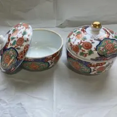 （専用）有田焼　龍峰窯　味楽錦蓋物碗揃　金彩赤絵　5客 専用）有田焼 龍峰窯 味楽錦蓋物碗揃 金彩赤絵 5客 【公式通販】