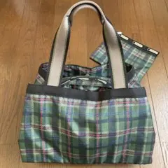 LeSportsac レスポートサック タータンチェック ミニボストンバッグ