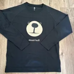mont-bell クマ顔プリント 長袖カットソー 130
