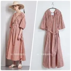 【Mala KALANCHOE】新品未使用　ストライプタックワンピース　シャツ