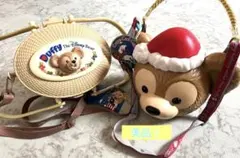 ポップコーンバケット　ダッフィー　ディズニー　初代　クリスマス　サンタ　赤帽子