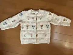 H&M 花柄ニットカーディガン 92cm
