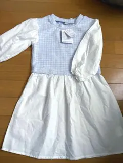 重ね着風長袖ワンピース 110サイズ 新品