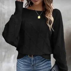 SHEIN EMERY ROSE バットウィングスリーブ セーター ニット