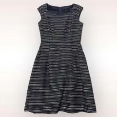 TOCCA トッカ ドット柄 ノースリーブ ワンピース ドレス 0サイズ 膝丈