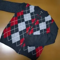 COMME CA ISM アーガイルカーディガン 150A