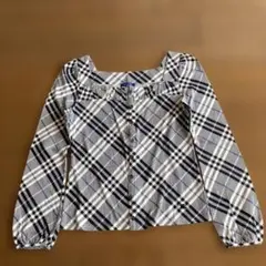 BURBERRY BLUE LABEL チェック柄長袖シャツ 38 カーディガン
