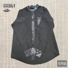 A-1713〈SHEIN〉 ブラック 長袖シャツ M