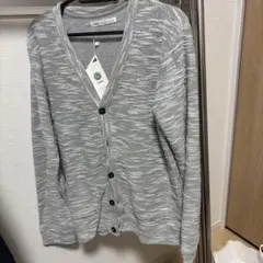 新品未使用 ikka Mサイズ グレー系 メンズカーディガン
