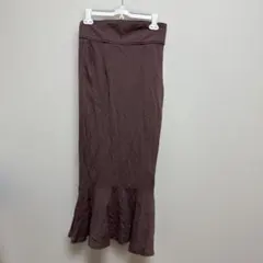 rienda ブラウン タイトスカート 無地　S