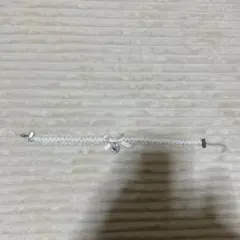ホワイト レース チョーカー ハートチャーム付き