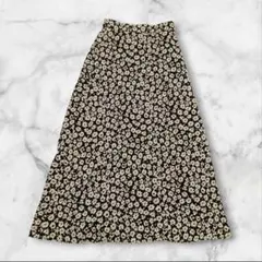 【LOWRYS FARM】花柄ロングスカート　セミフレア　総柄　美シルエット