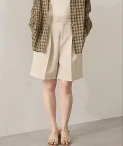 新品未使用★ タックハーフパンツ ベージュ　AMERICAN HOLIC