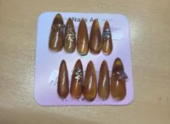 アーモンド型ロングマグネット秋風ネイルSサイズ10個セット