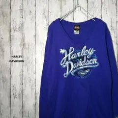 HARLEY DAVIDSON ハーレーダビットソン Vネック ロングTシャツ