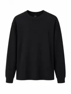 UNIQLO クルーネック長袖Tシャツ ブラック Mのサムネイル