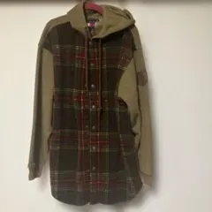 TOMMY HILFIGER チェック柄フードつきフリース