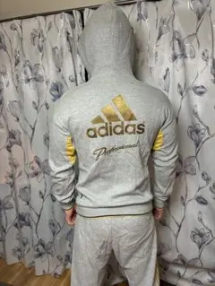 アディダスプロフェッショナル　 adidas グレー パーカー セットアップ