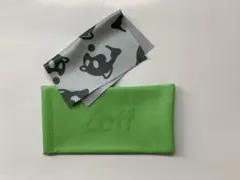 Zoff　グリーン　メガネケースとメガネ拭き